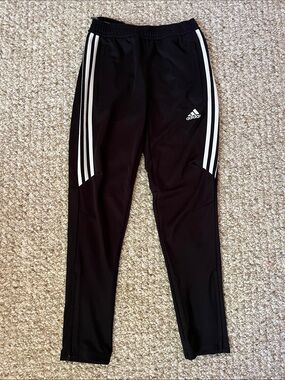adidas Black Joggers with White 3-Stripes
